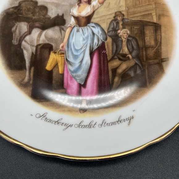Rare Set of Two Vintage Decorative Plates, “Cries of London” Series 8" Numbered - Picture 4 of 15